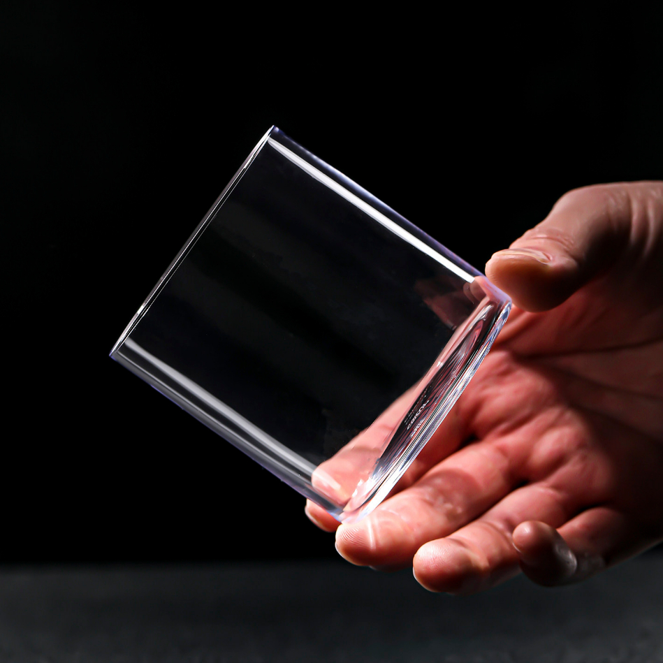 Minimalist Crystal Cocktail Glass. Thin-Walled, Hand-Blown
