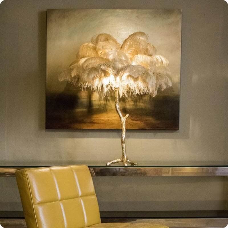 Luxury Ostrich Feather Floor Lamp — view 3